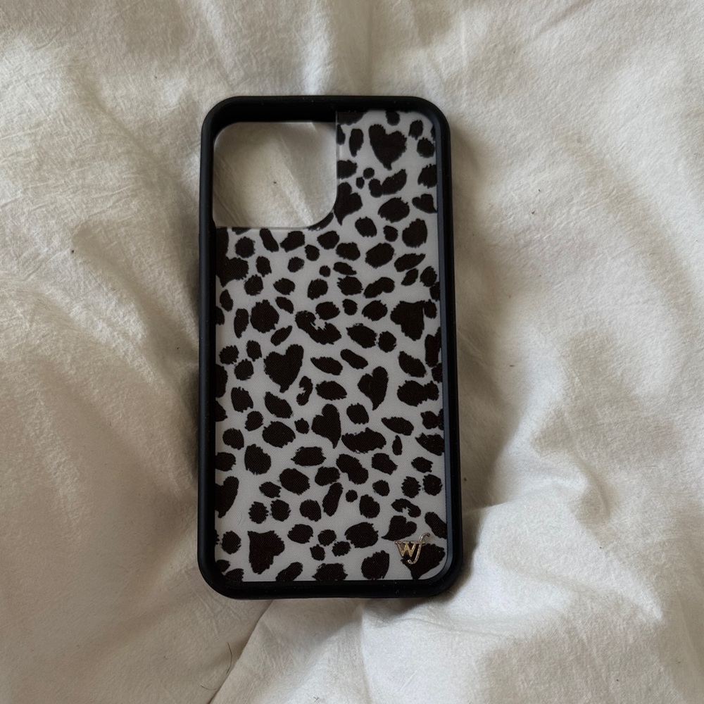 Wildflower IPhone 13 Pro Max Black and White Leopard Phone Case